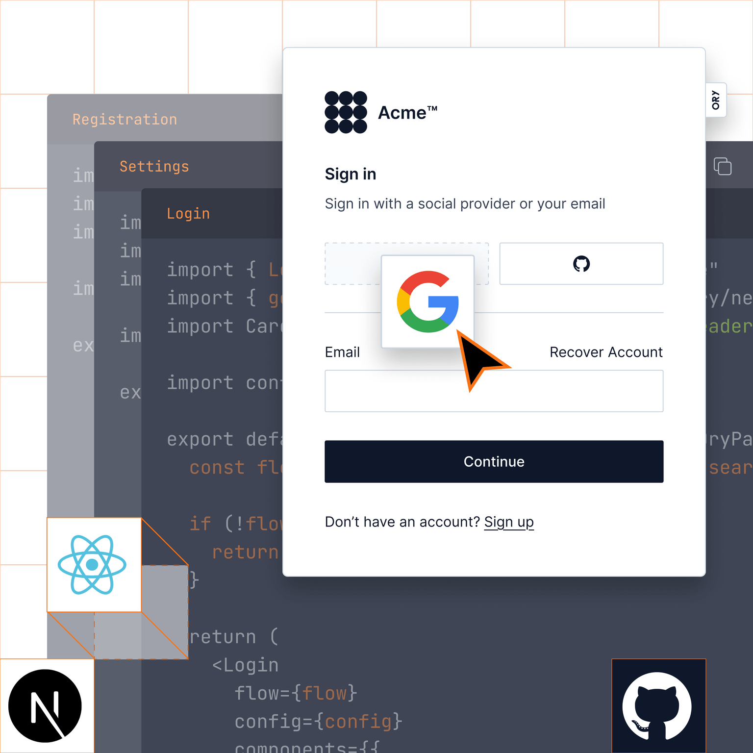 Representation of Ory Elements