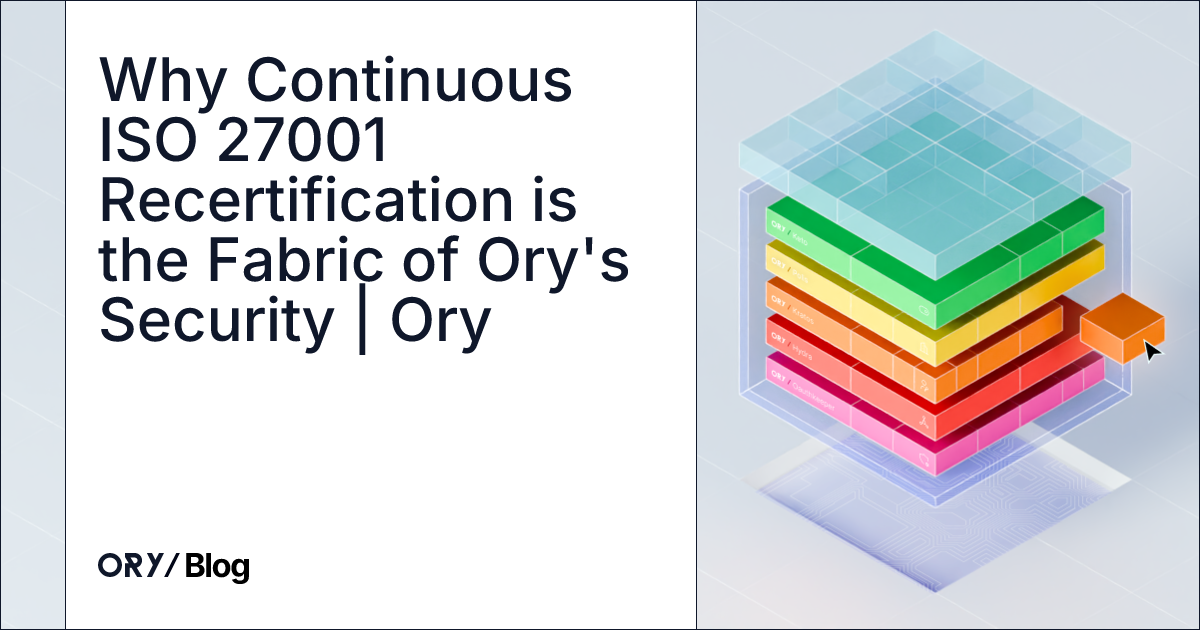 Why Continuous ISO 27001 Recertification is the Fabric of Ory's ...