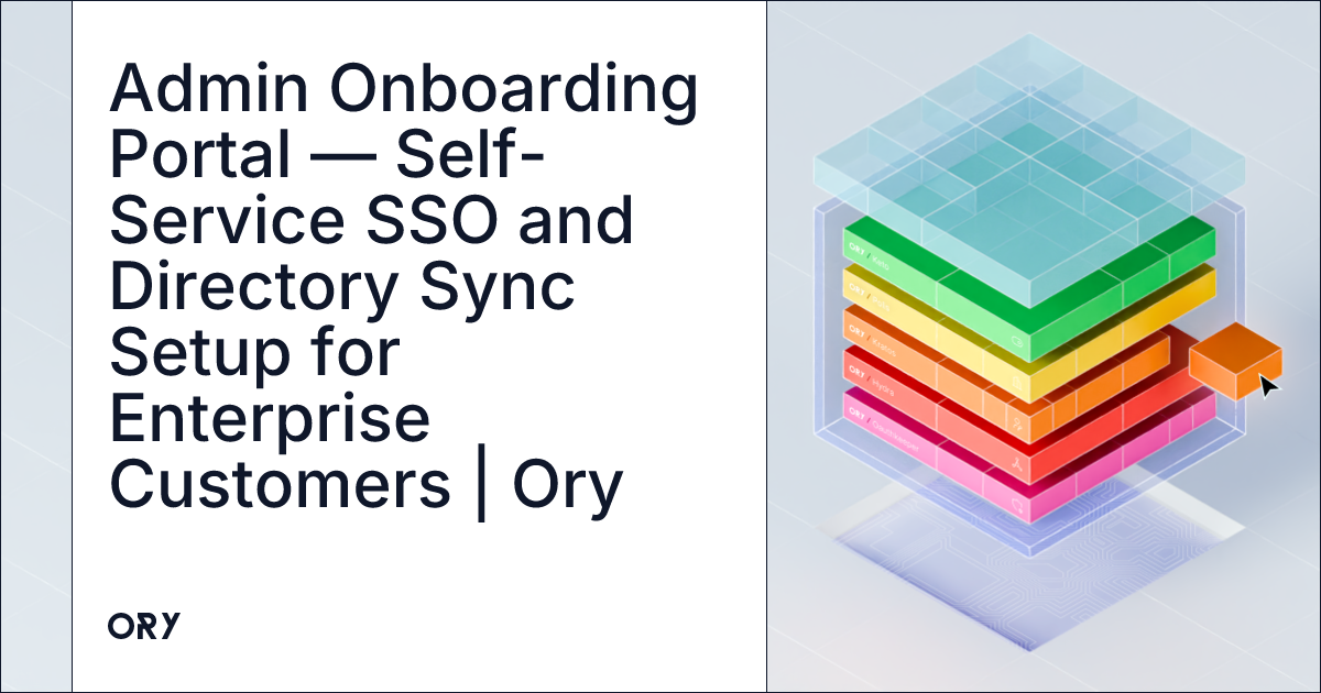 Admin Onboarding Portal — Self-Service SSO and Directory Sync Setup for ...